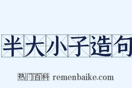 半大小子造句是什么意思的图片